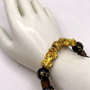 Authentic Feng Shui Black Obsidian Double Pixiu Wealth Protection Bracelet